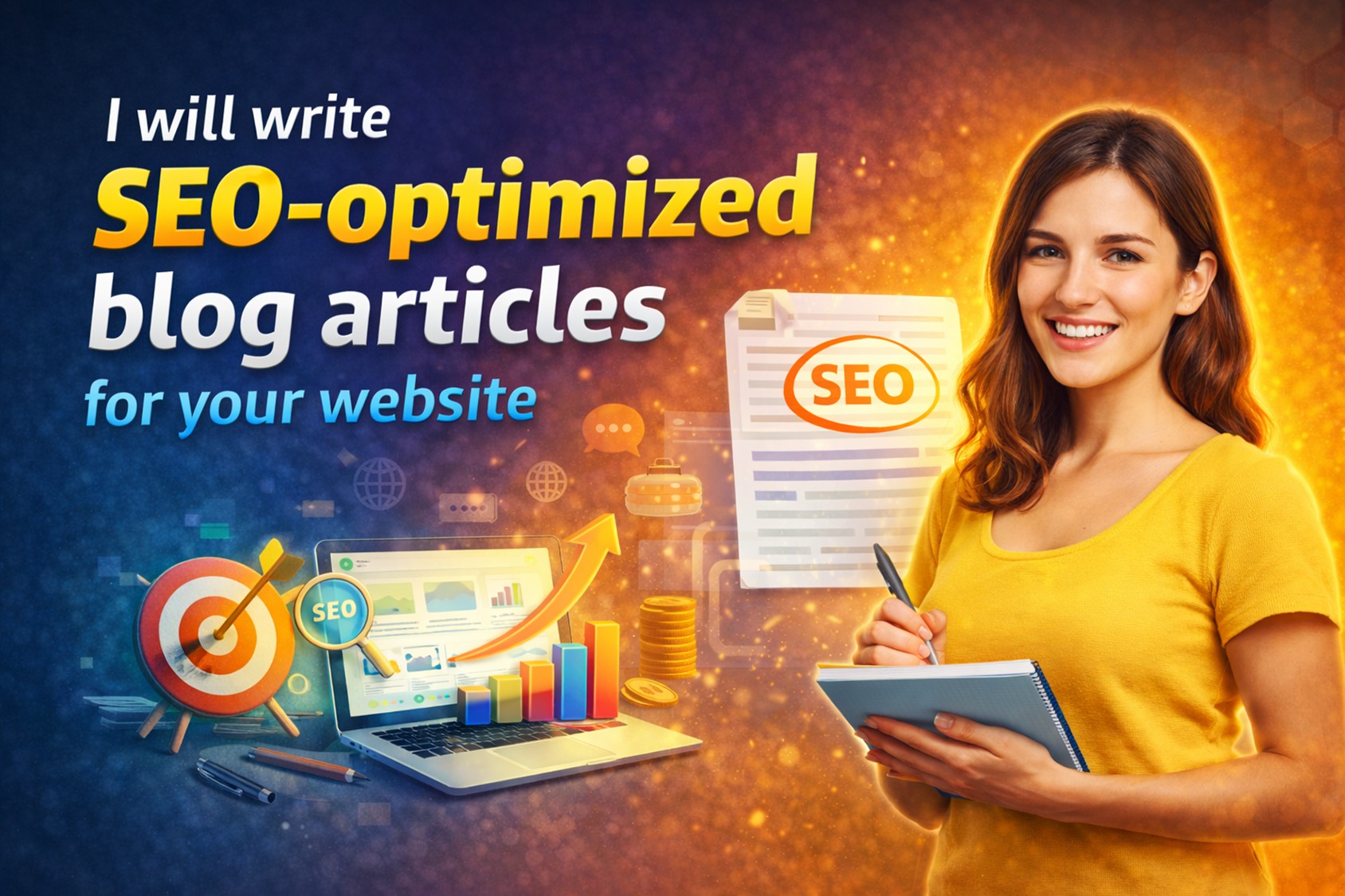 I will write SEO-optimized blog articles (human-friendly, ranking-focused, TouchGigs style)